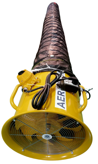 พัดลมกันระเบิด BTF Explosion Proof ใช้ร่วมกับท่อลมสายดิน สำหรับระบายอากาศในพื้นที่เสี่ยงการระเบิด