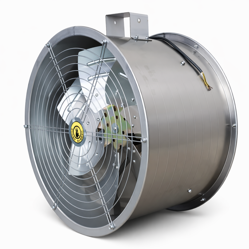 CHF Series พัดลมแขวนระบายอากาศโรงเรือน โครงสร้างสแตนเลส สำหรับฟาร์มและโรงงาน